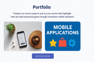 a header image titled portfolio showcases a comp a header image titled portfolio showcases a comp